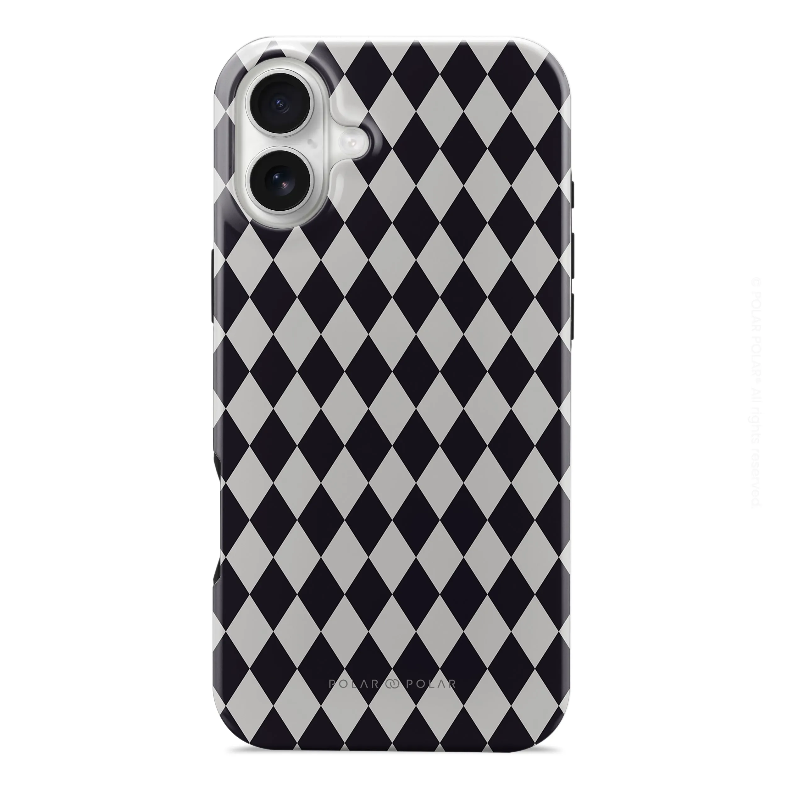 Diamond Black Checker - iPhone 16 Plus Case