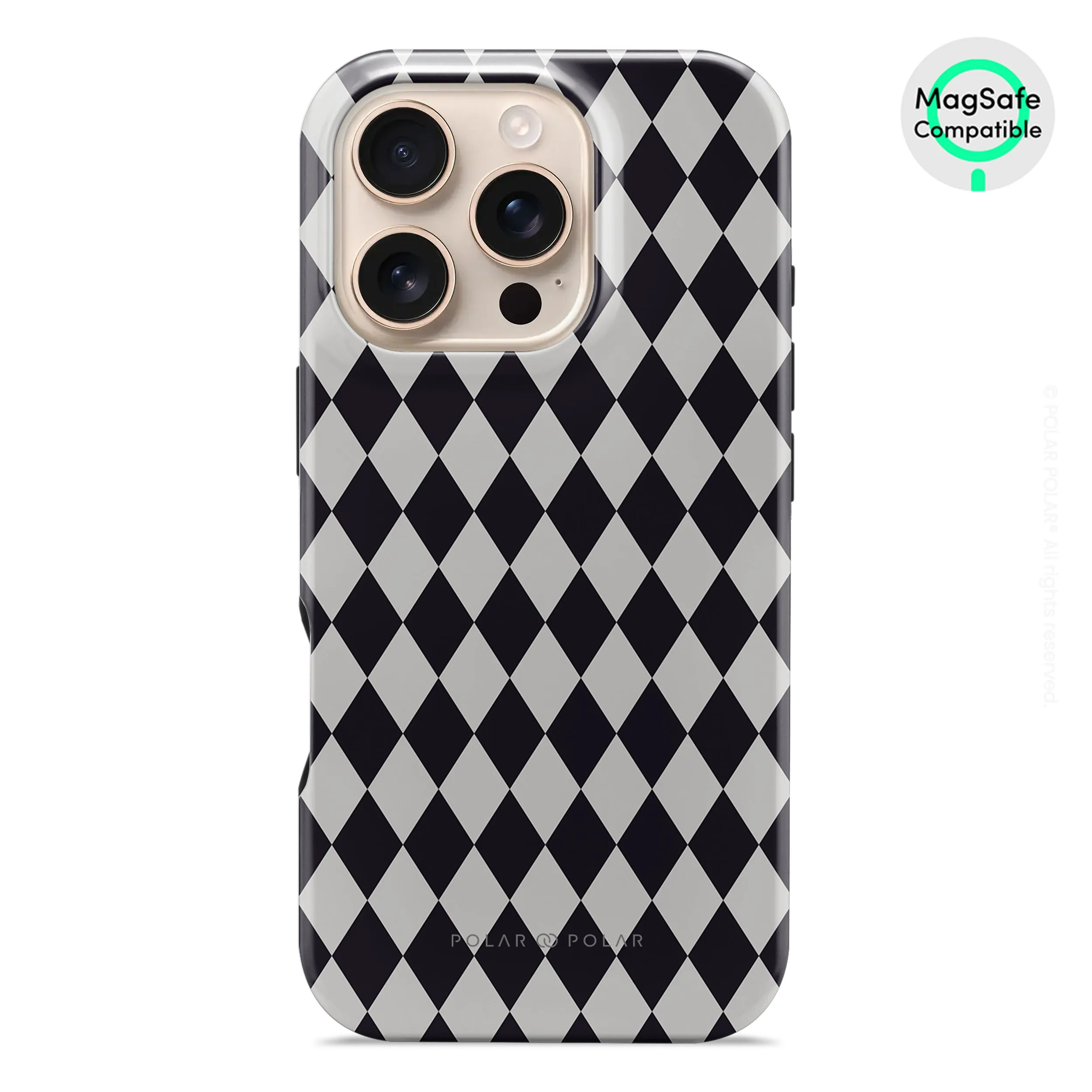 Diamond Black Checker - iPhone 16 Pro Case