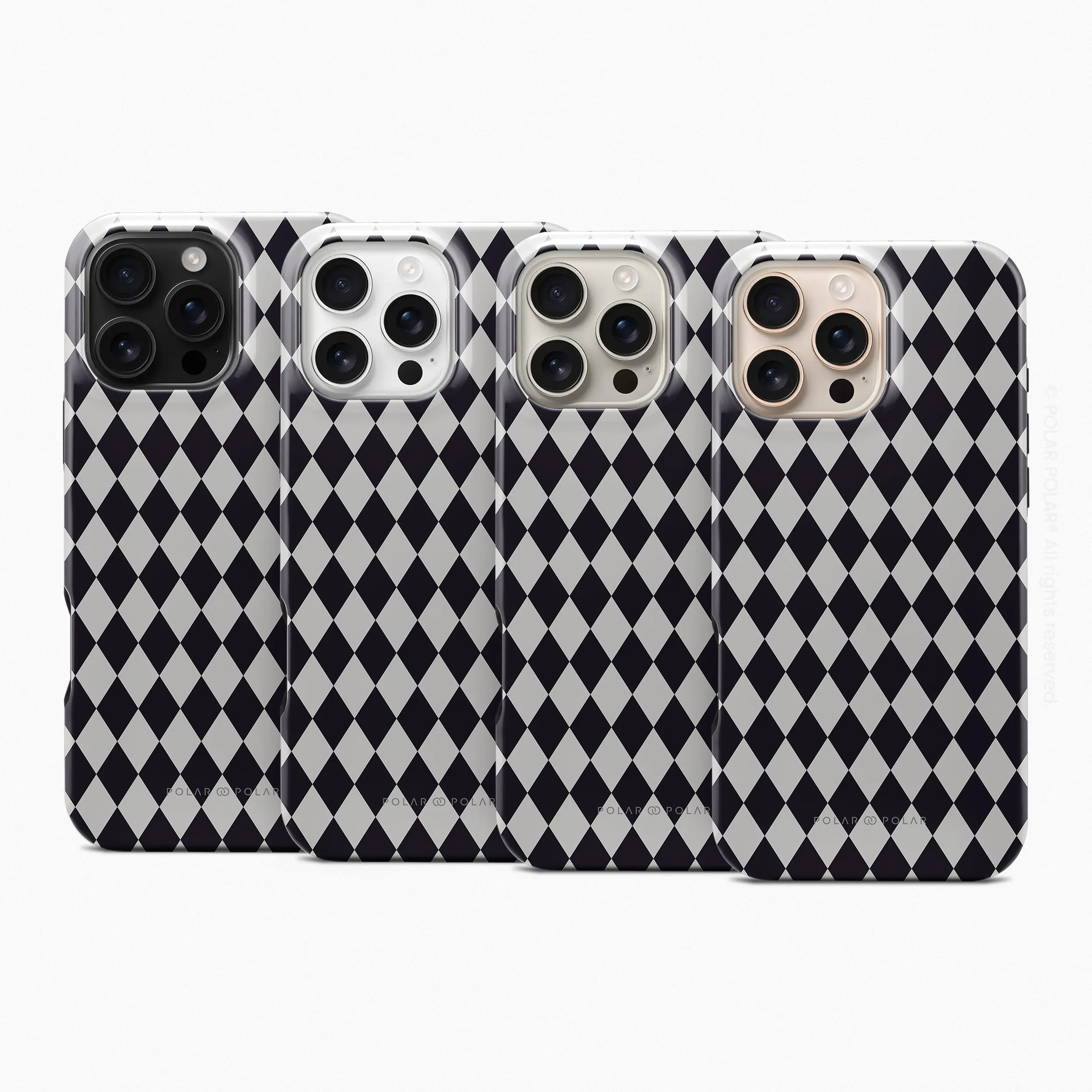 Diamond Black Checker - iPhone 16 Pro Max Case