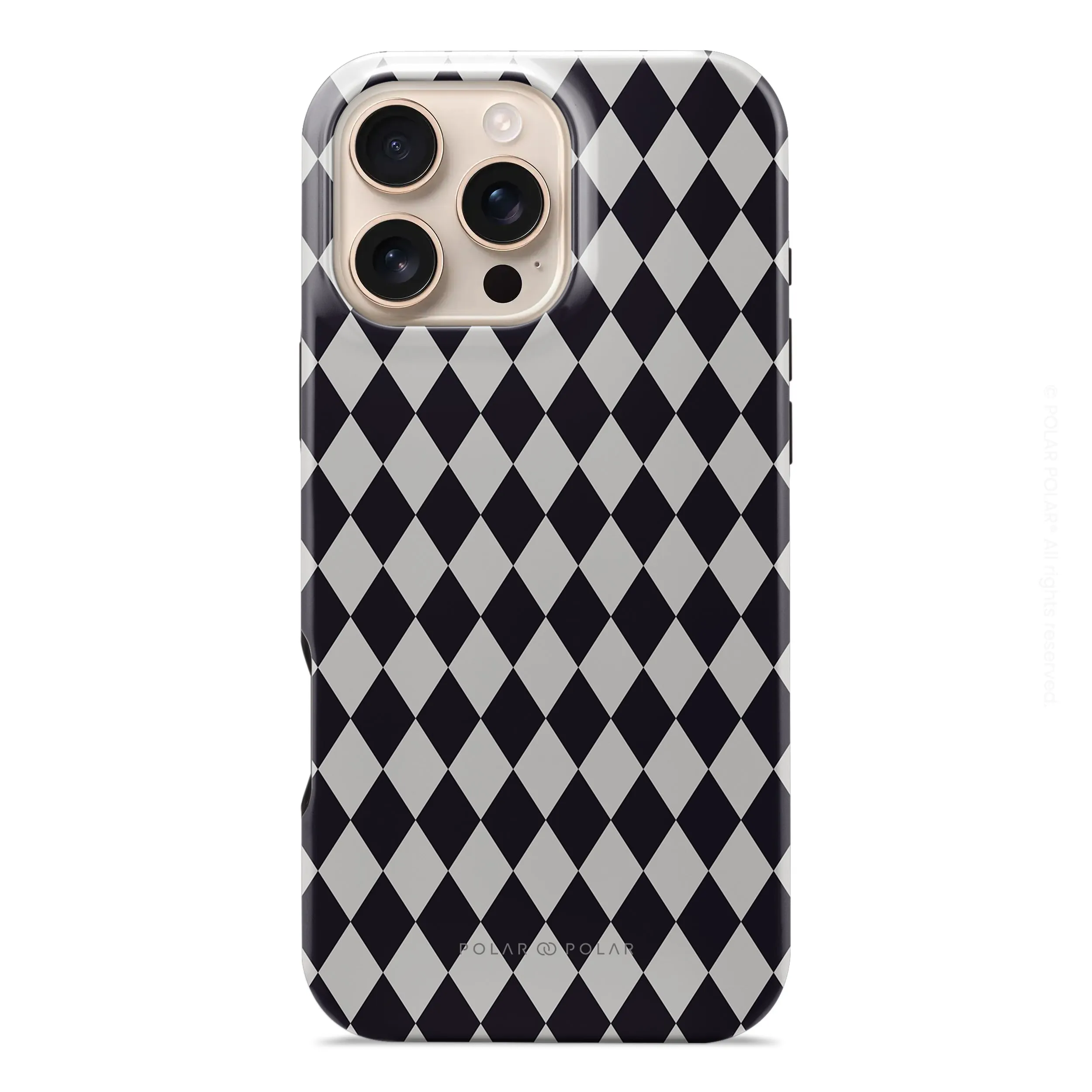 Diamond Black Checker - iPhone 16 Pro Max Case