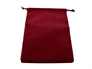 Dice Bag Suedecloth Large Burgundy