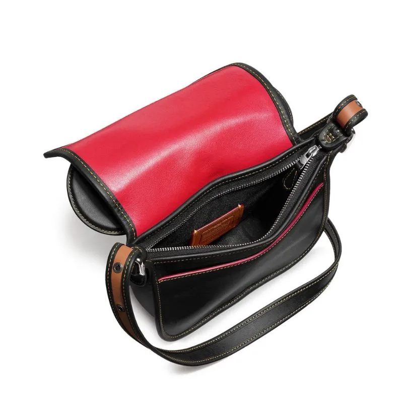 Disney Mickey Mouse Ears Patricia Saddle Black Crossbody Bag