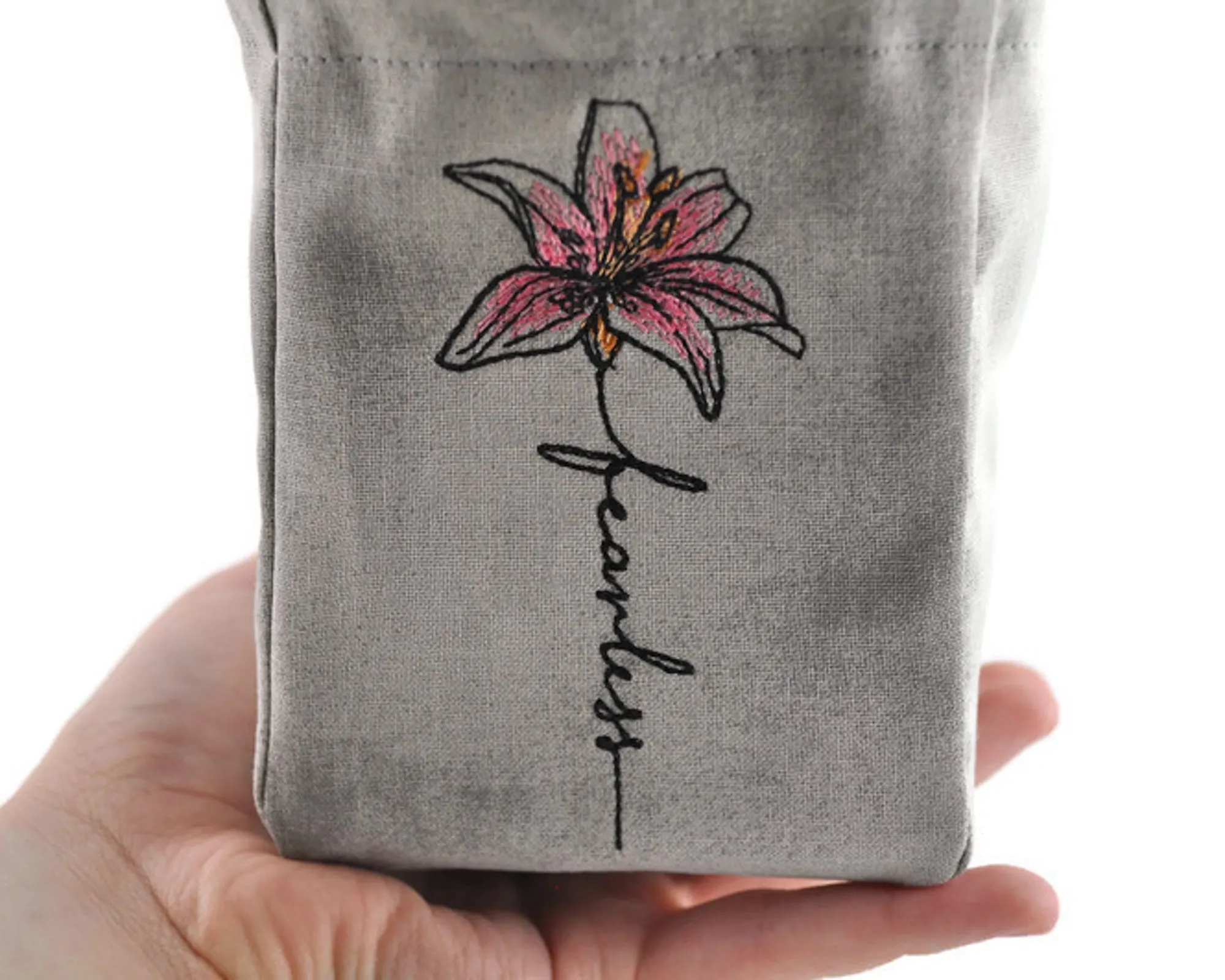 dnd dice bag, Floral Fearless