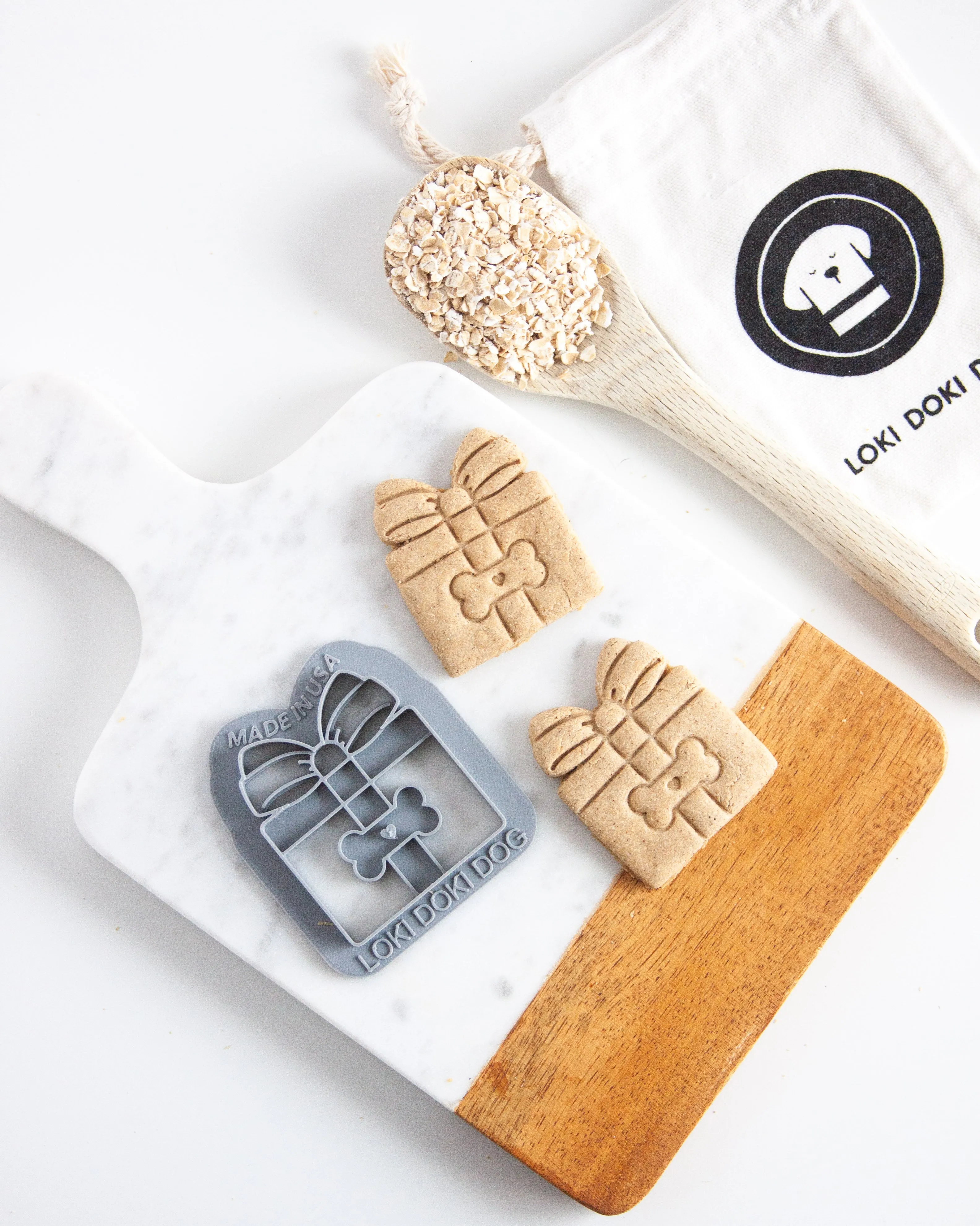 Dog Present Shaped Box Cookie Cutter