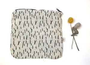 Doops grey and black makeup bag