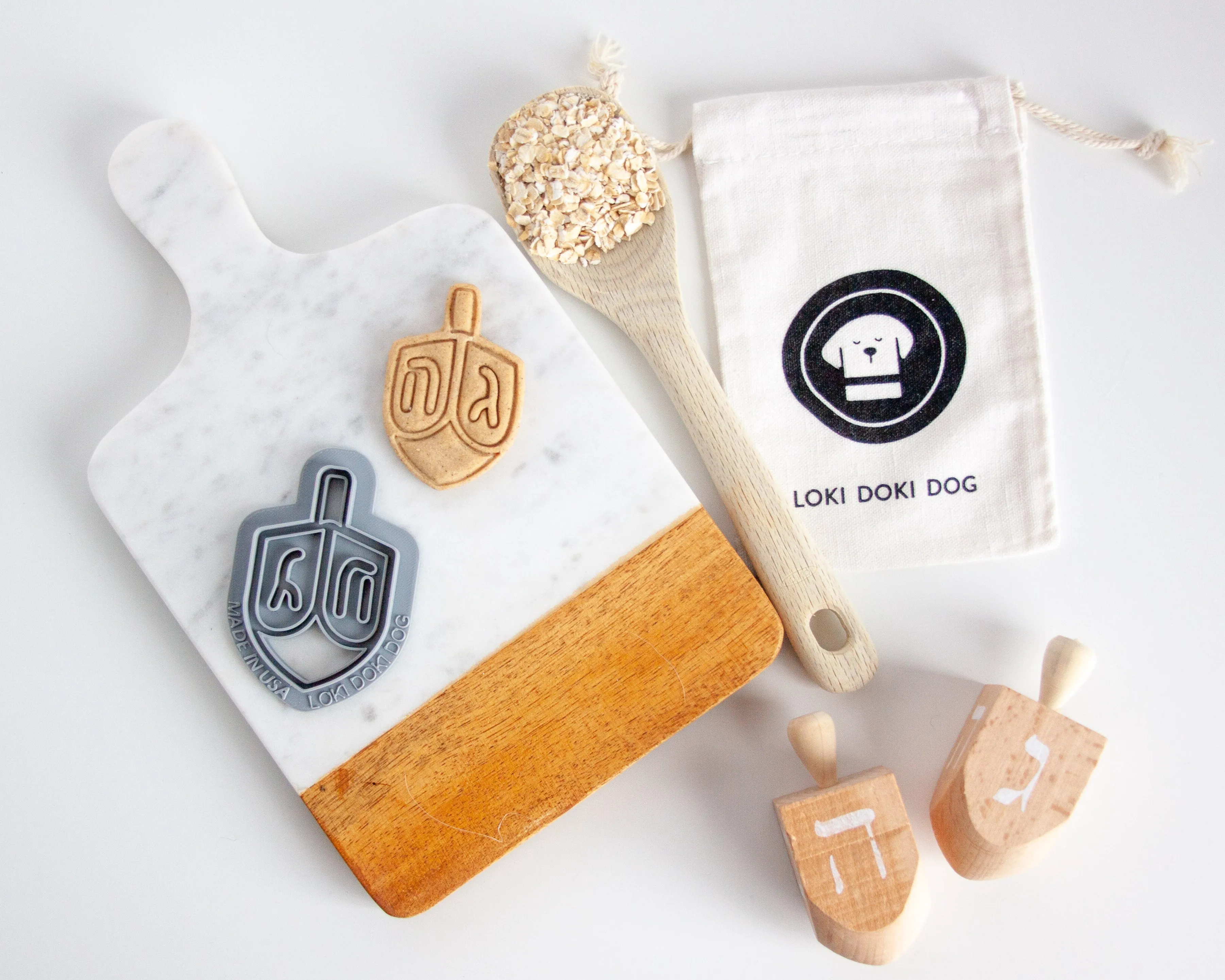 Dreidel Cookie Cutter -  Hanukkah Dog Cookie Cutter