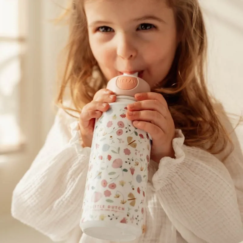 Drinking bottle 400ml pop-up Flowers & Butterflies by Little Dutch