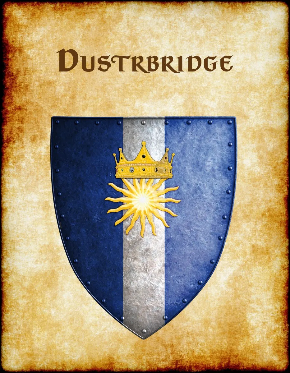 Dustrbridge Heraldry of Greyhawk Anna Meyer Cartography Canvas Art Print