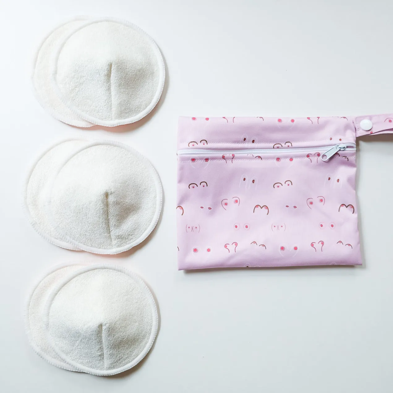 Eco-Friendly Bamboo Nursing Pads with Waterproof Bag