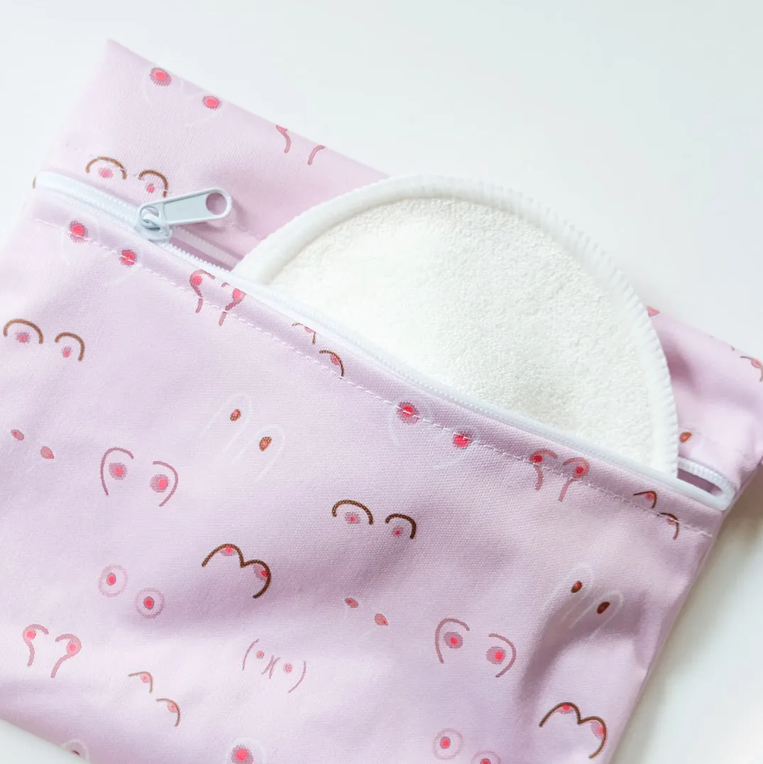 Eco-Friendly Bamboo Nursing Pads with Waterproof Bag