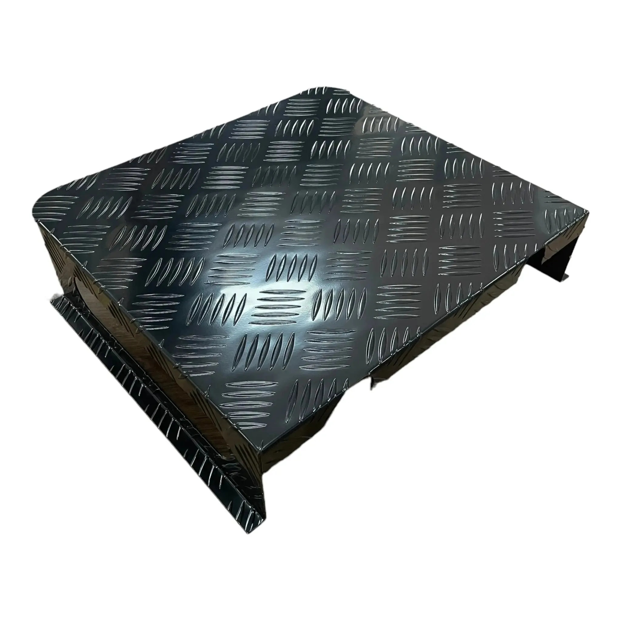 ECP Diesel Heater Tank Cover Black Alloy Checker Plate