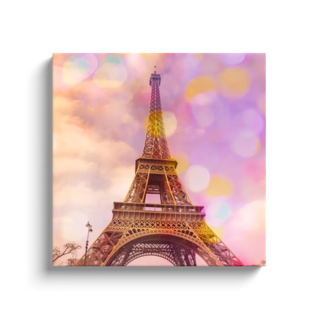 Eiffel Tower Sunset Canvas Reproduction