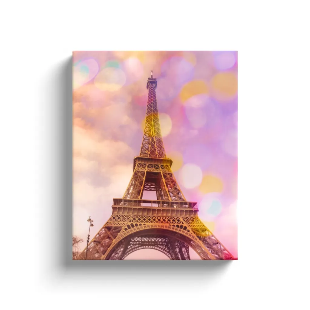 Eiffel Tower Sunset Canvas Reproduction