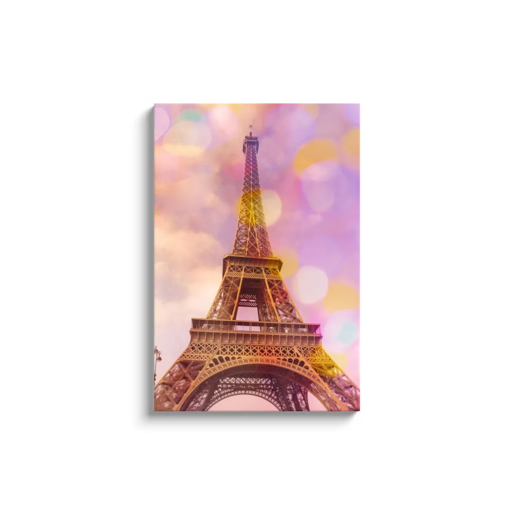 Eiffel Tower Sunset Canvas Reproduction