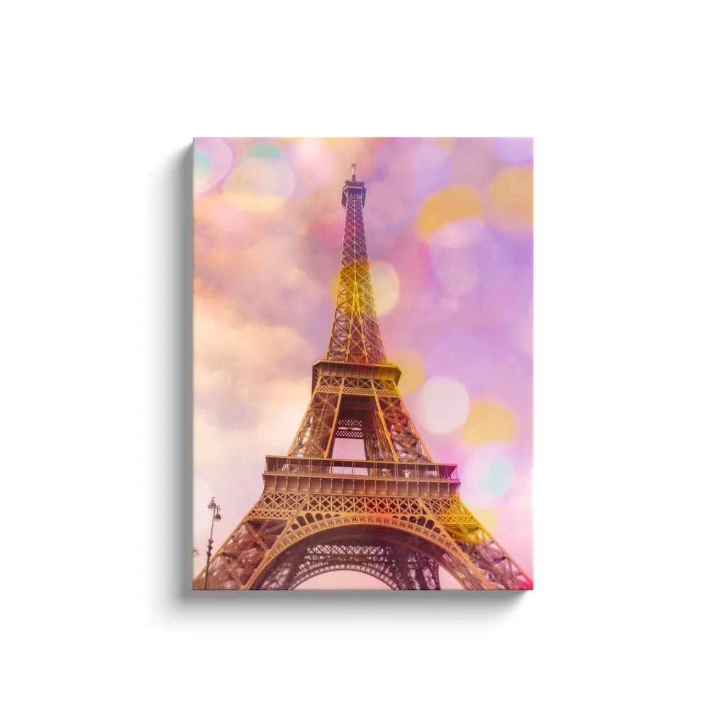 Eiffel Tower Sunset Canvas Reproduction