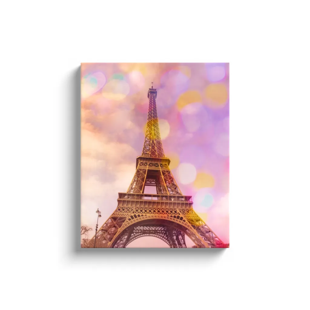 Eiffel Tower Sunset Canvas Reproduction