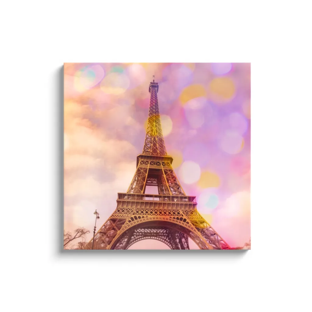 Eiffel Tower Sunset Canvas Reproduction