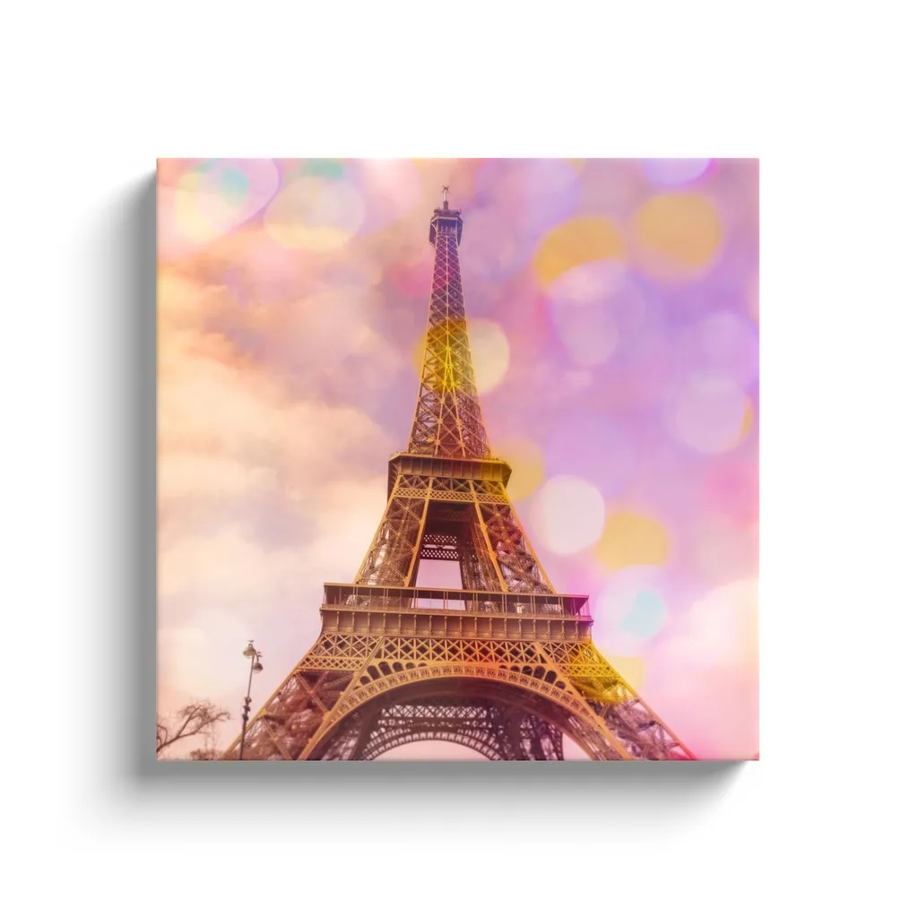 Eiffel Tower Sunset Canvas Reproduction