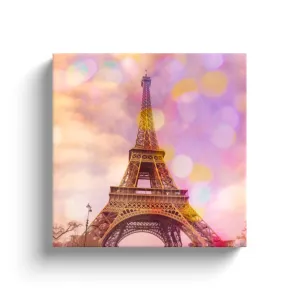 Eiffel Tower Sunset Canvas Reproduction