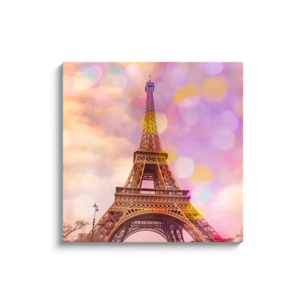 Eiffel Tower Sunset Canvas Reproduction