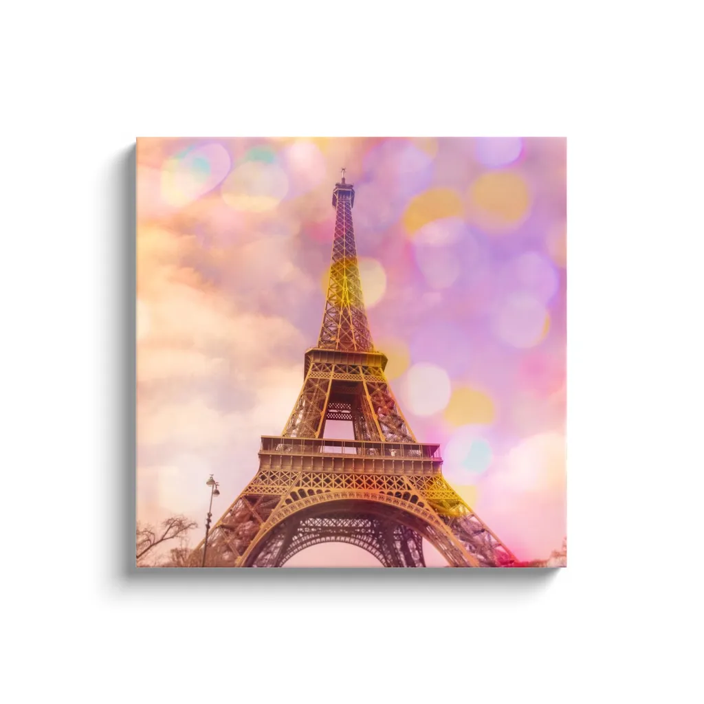 Eiffel Tower Sunset Canvas Reproduction
