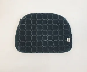 Elk green quilted purse/makeup bag/toiletry bag