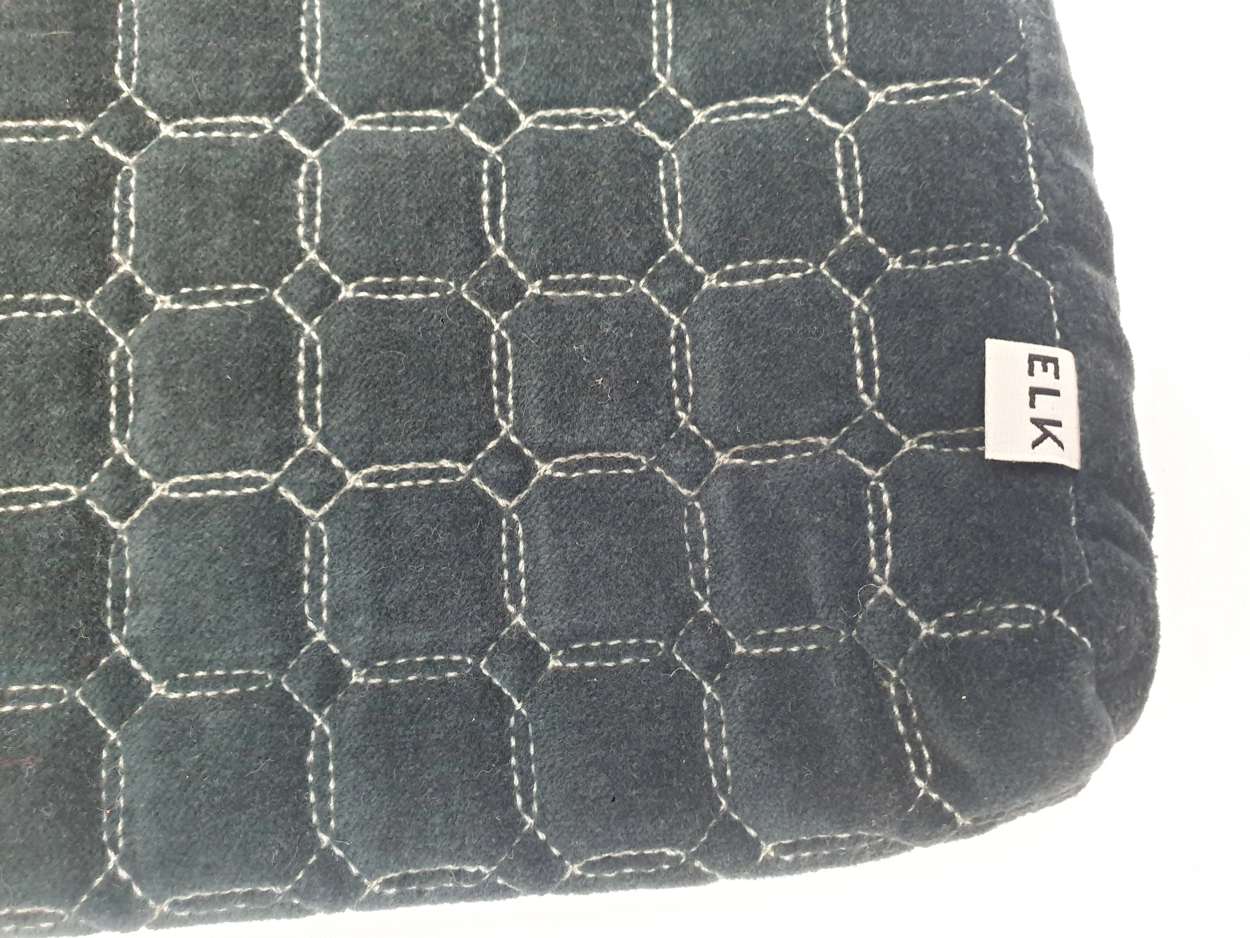 Elk green quilted purse/makeup bag/toiletry bag