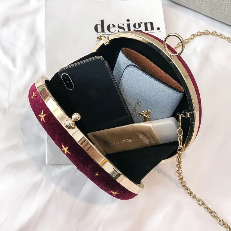 “EMBROIDERY STAR ROUND SHAPE” CROSSBODY BAG W110402