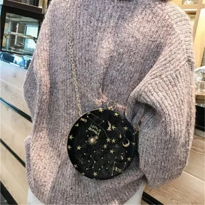 “EMBROIDERY STAR ROUND SHAPE” CROSSBODY BAG W110402