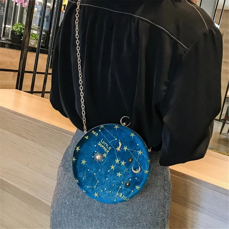 “EMBROIDERY STAR ROUND SHAPE” CROSSBODY BAG W110402