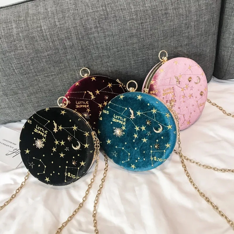“EMBROIDERY STAR ROUND SHAPE” CROSSBODY BAG W110402