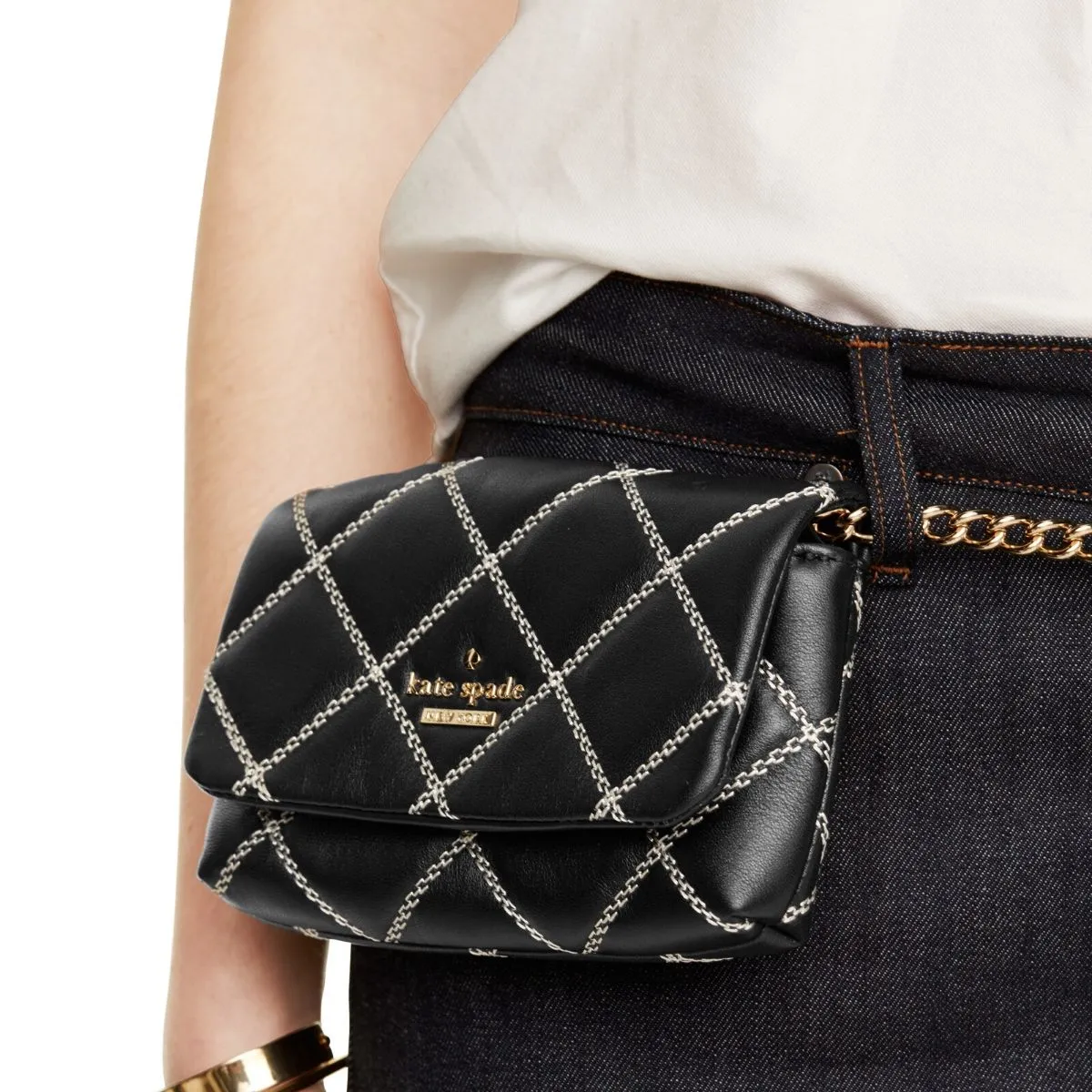 Emerson Place Emi Black/Cement Crossbody Bag