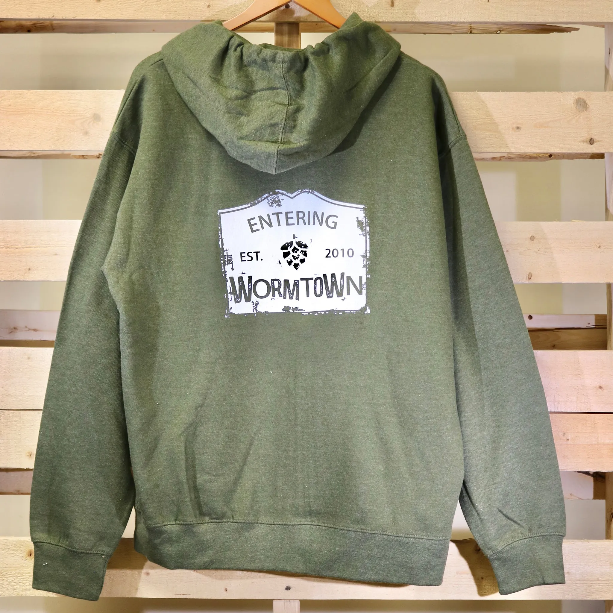 Entering Wormtown Army Zip-up