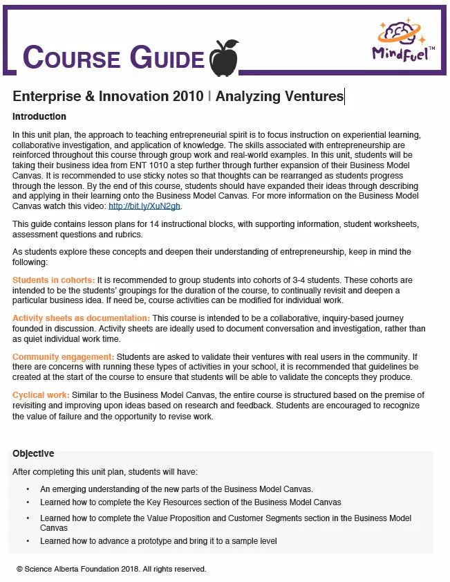 Enterprise & Innovation ENT2010 | Analyzing Ventures - Alberta Focused