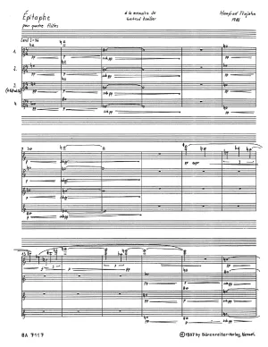 Epitaphe (score) (Four Flutes)