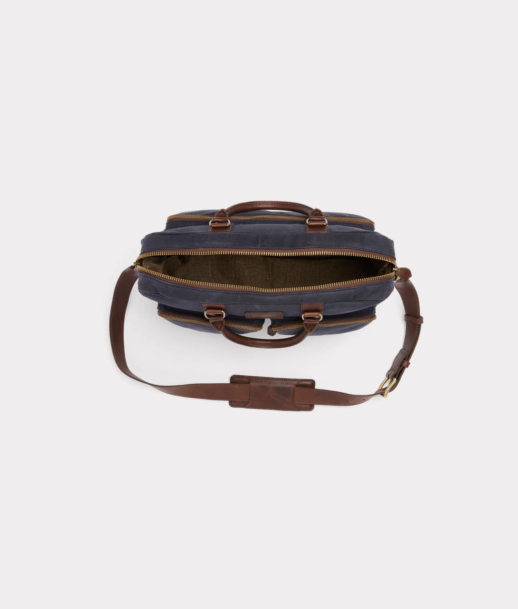 Everyday Waxed Canvas Briefcase :: Navy