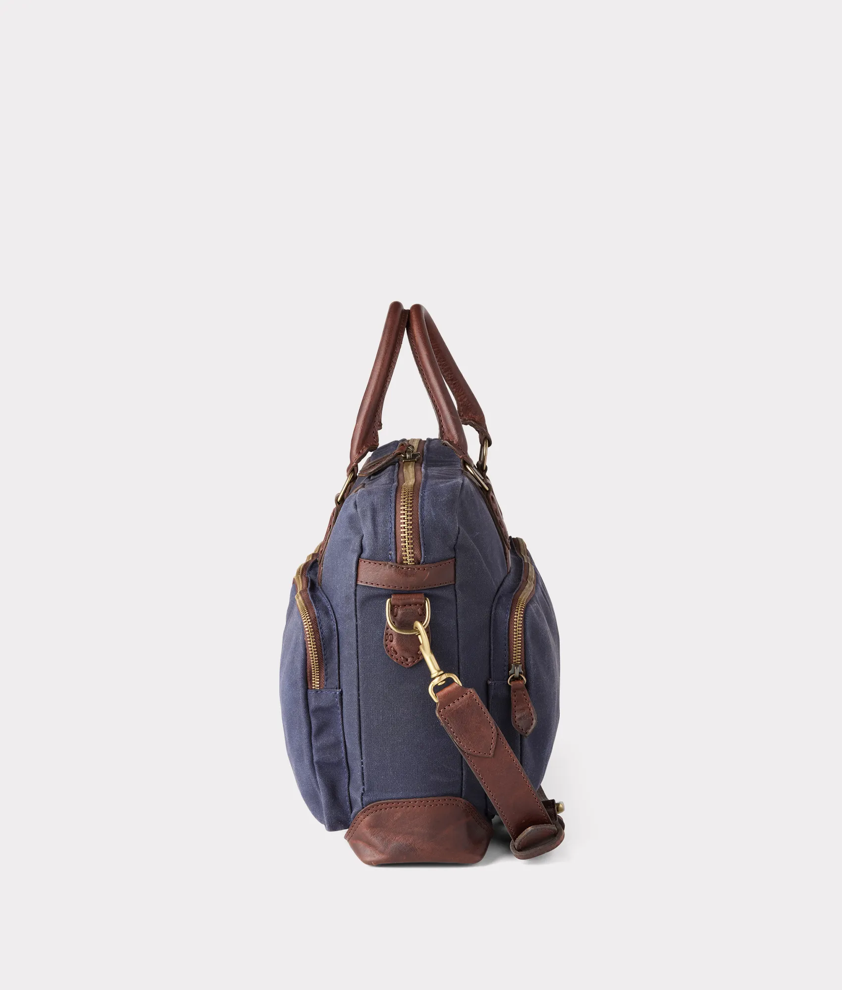 Everyday Waxed Canvas Briefcase :: Navy