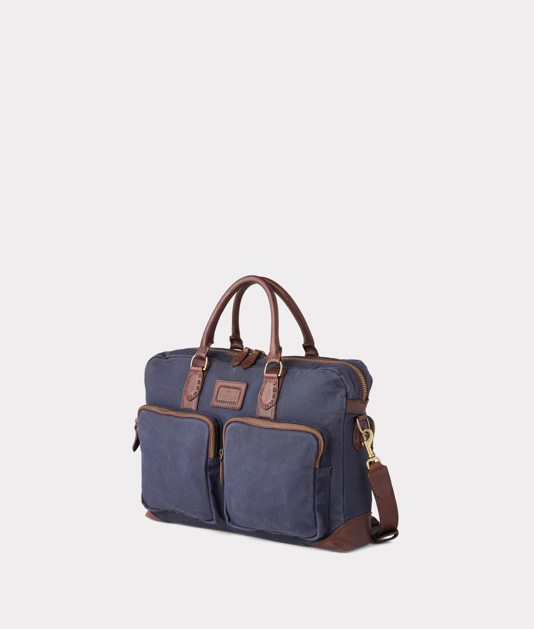 Everyday Waxed Canvas Briefcase :: Navy
