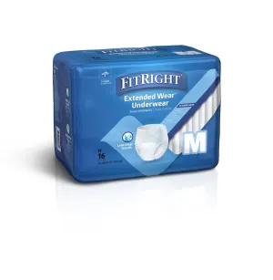Extended Wear Adult Underwear, Medium, 28"-40" (bag of 16)