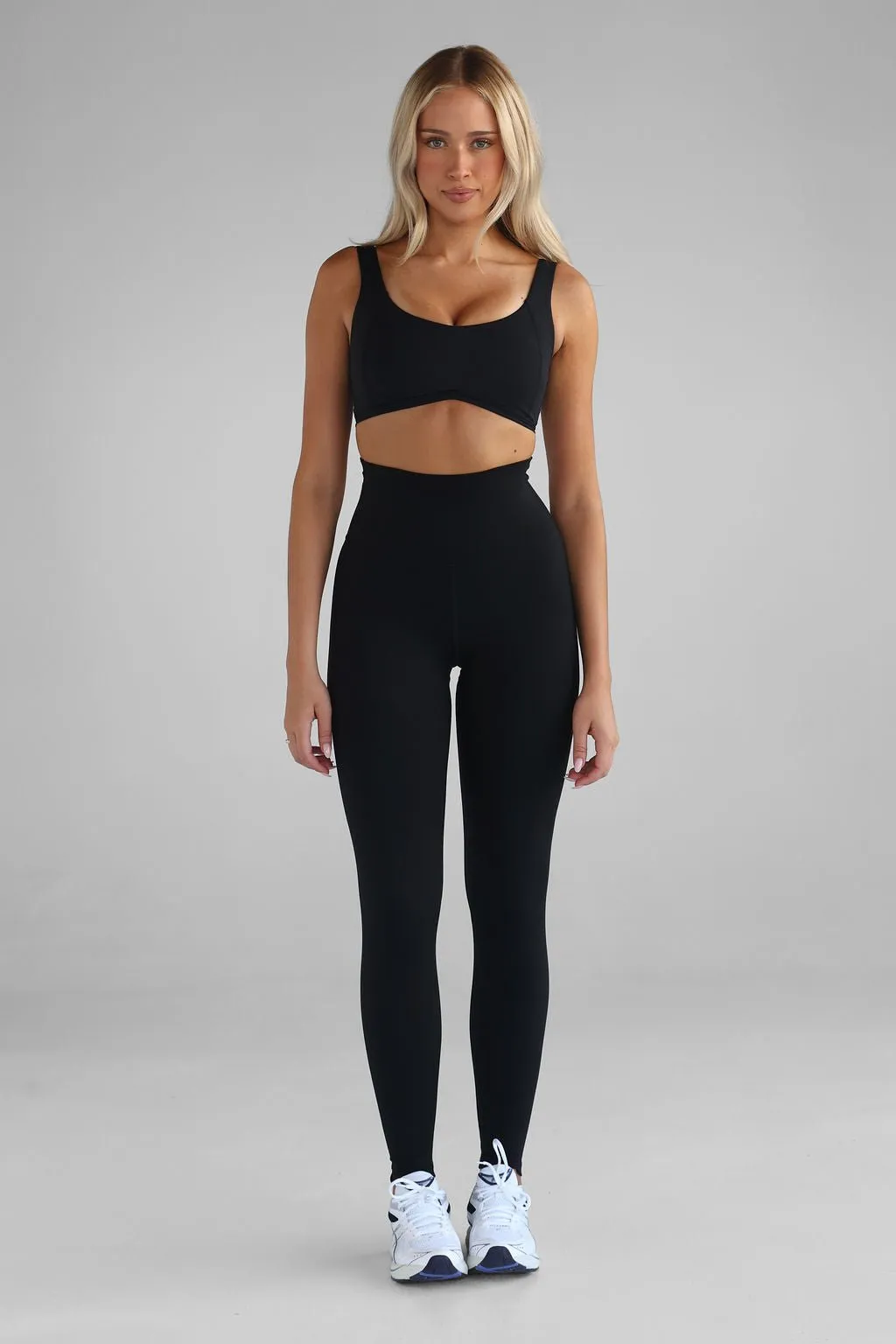 Extra High Waist Full Length Leggings - Black