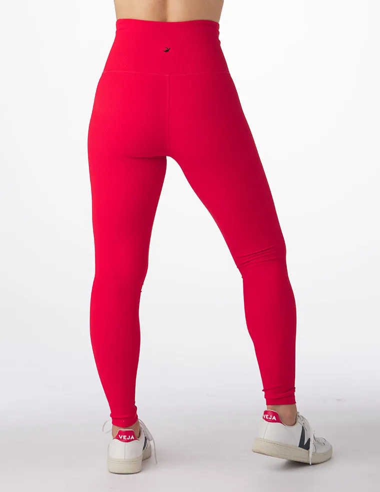 Extra High Waist Power Legging: Cherry