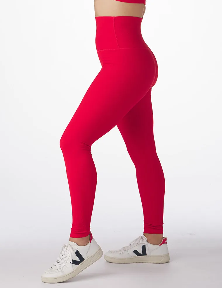 Extra High Waist Power Legging: Cherry