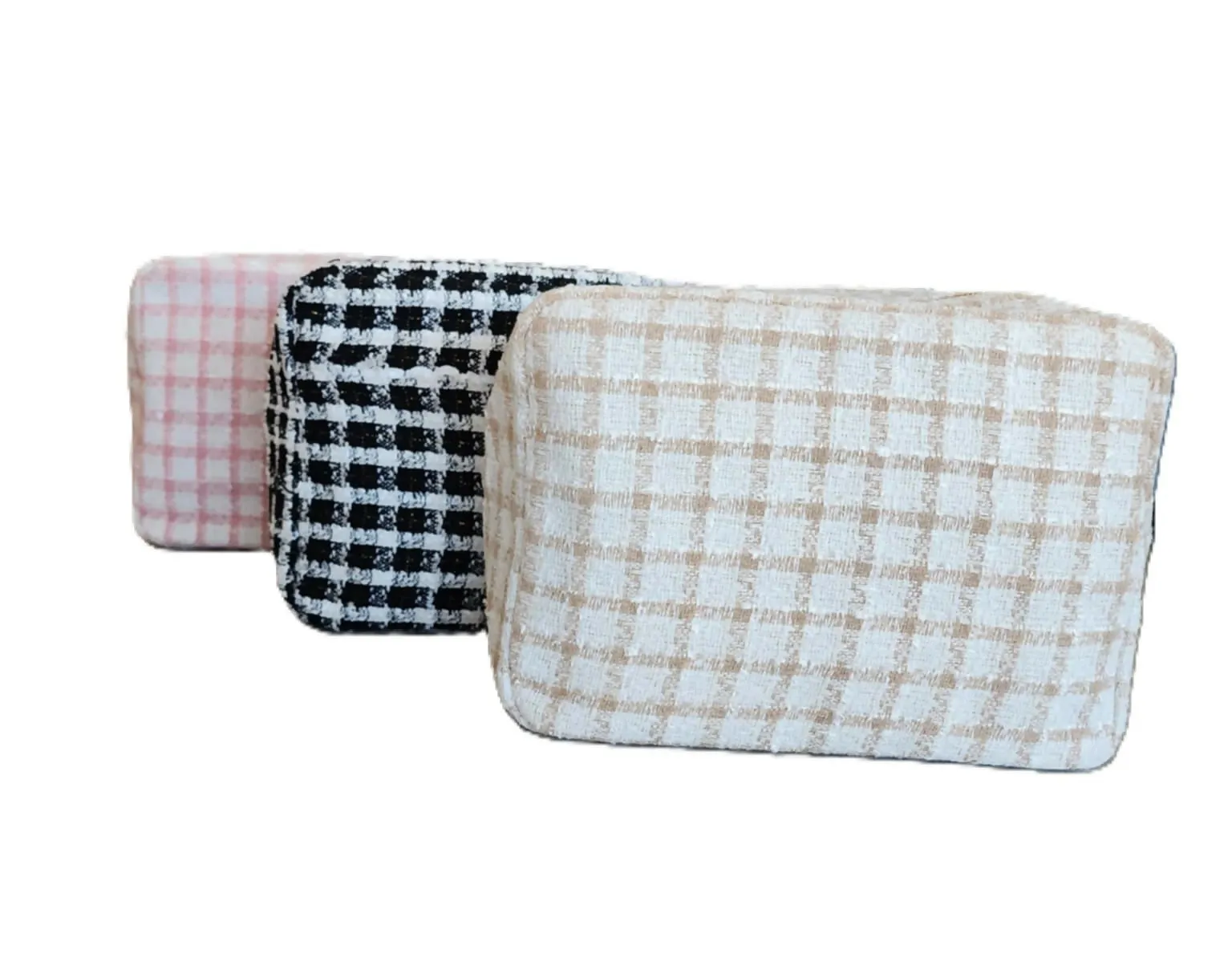 Extra Large Tweed Cosmetic Bag