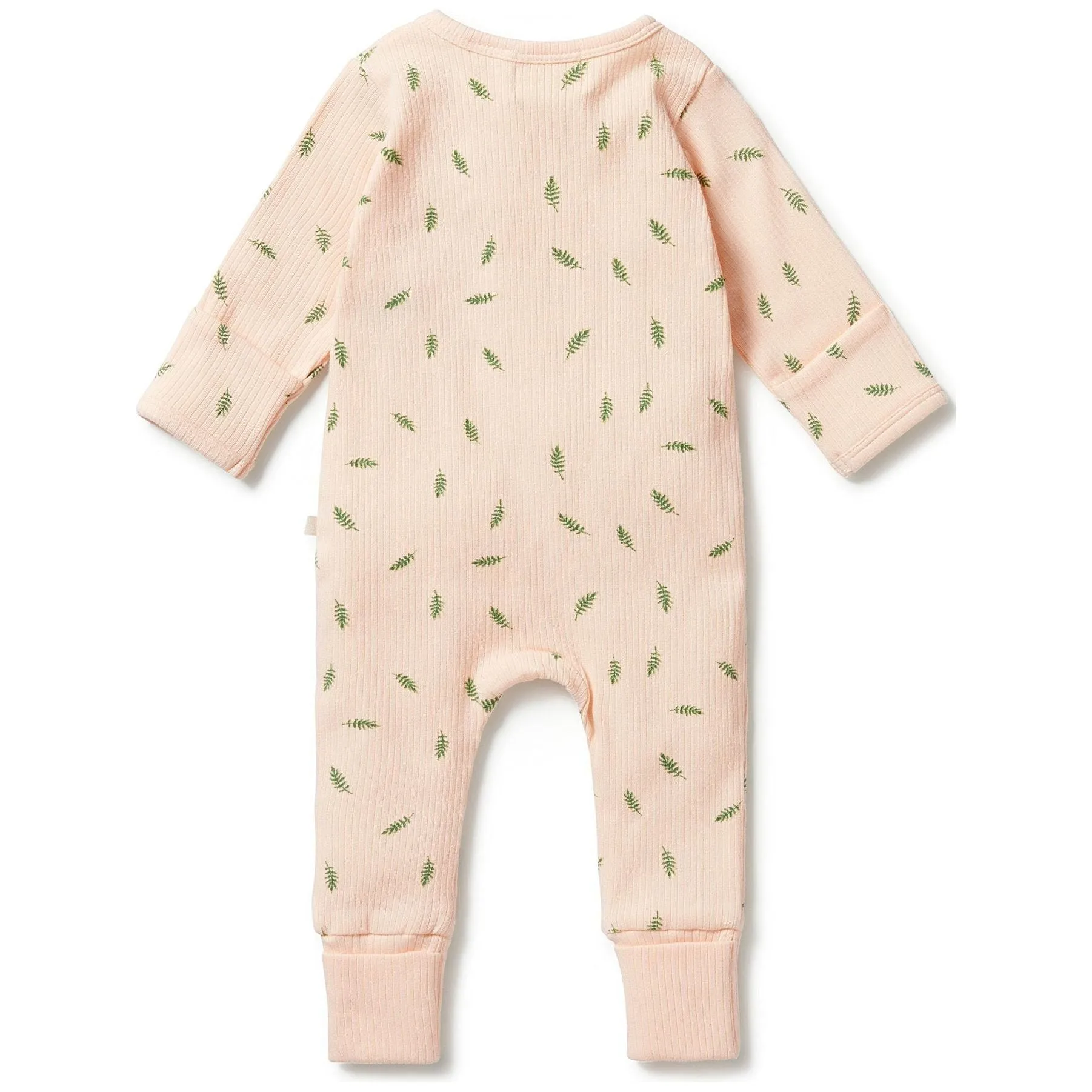 Falling Leaf - Organic Rib Zipsuit with Feet