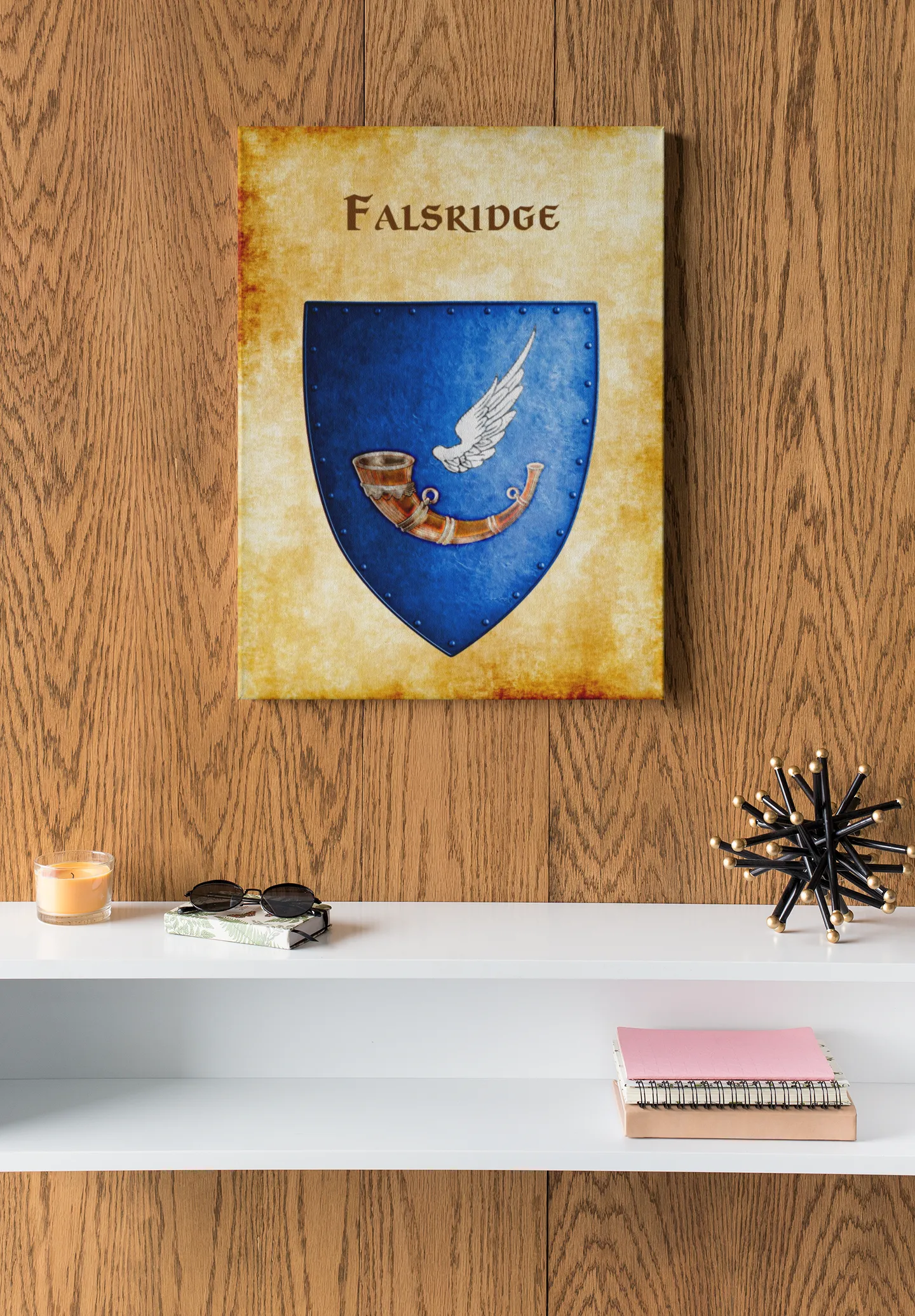 Falsridge Heraldry of Greyhawk Anna Meyer Cartography Canvas Art Print