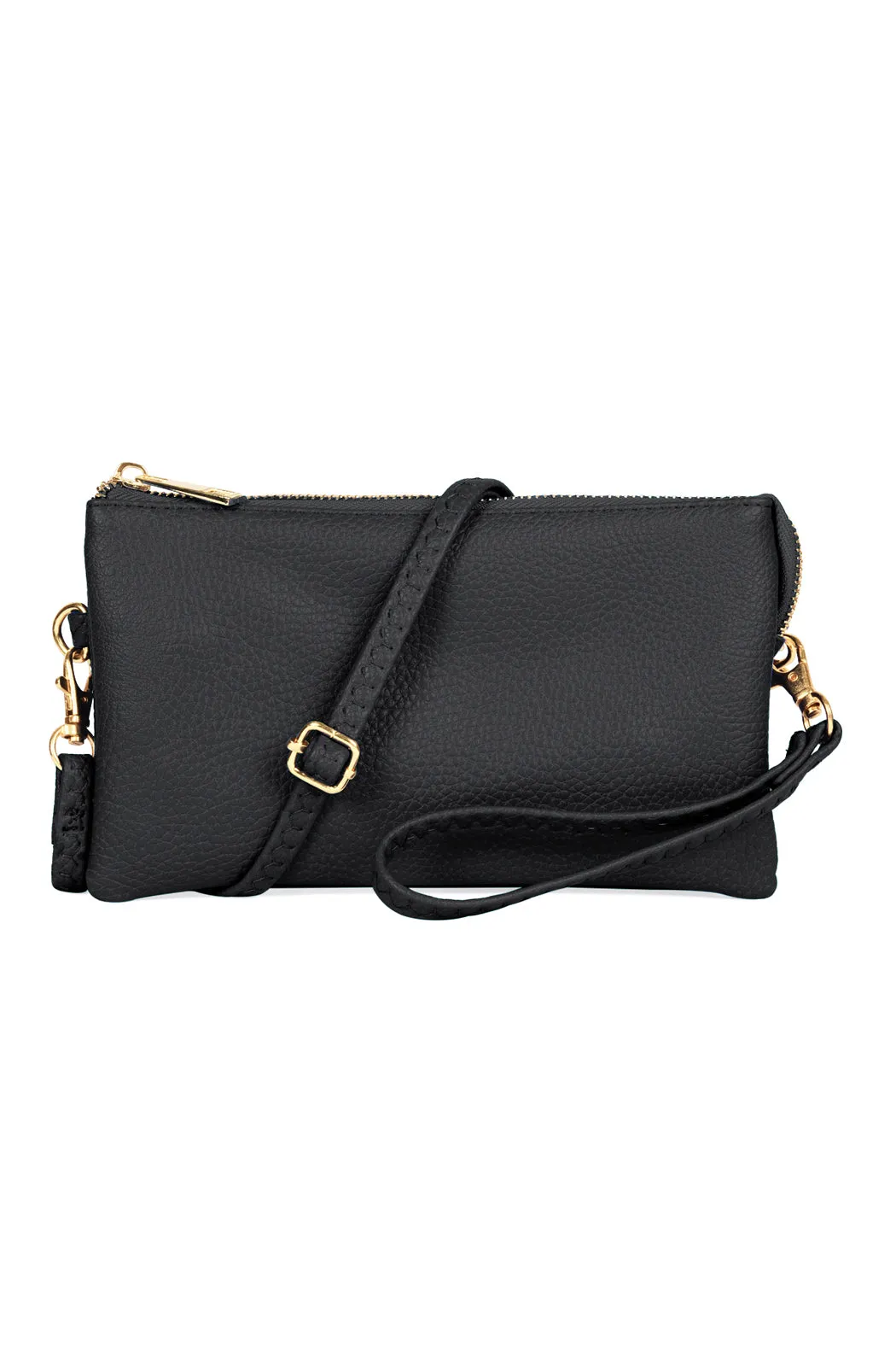 FAUX CROSSBODY WRISTLET BAG