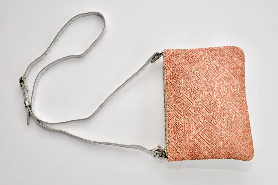 FAY Triple -zip Crossbody Bag - Silver / Peach