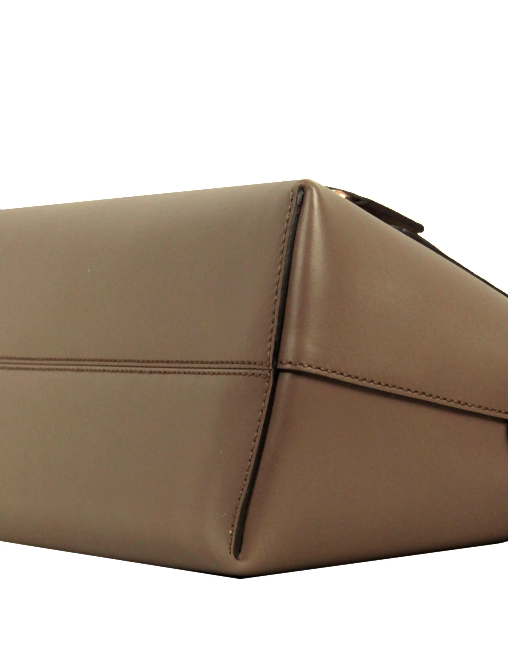 Fendi NEW Grey Leather & Elaphe By The Way Medium Boston Bag