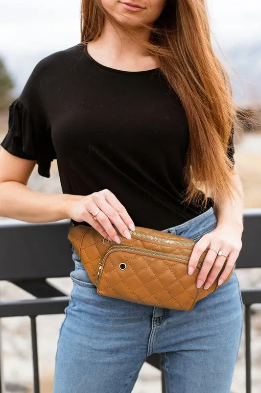 Fergie Diamond Pattern Belt Bag