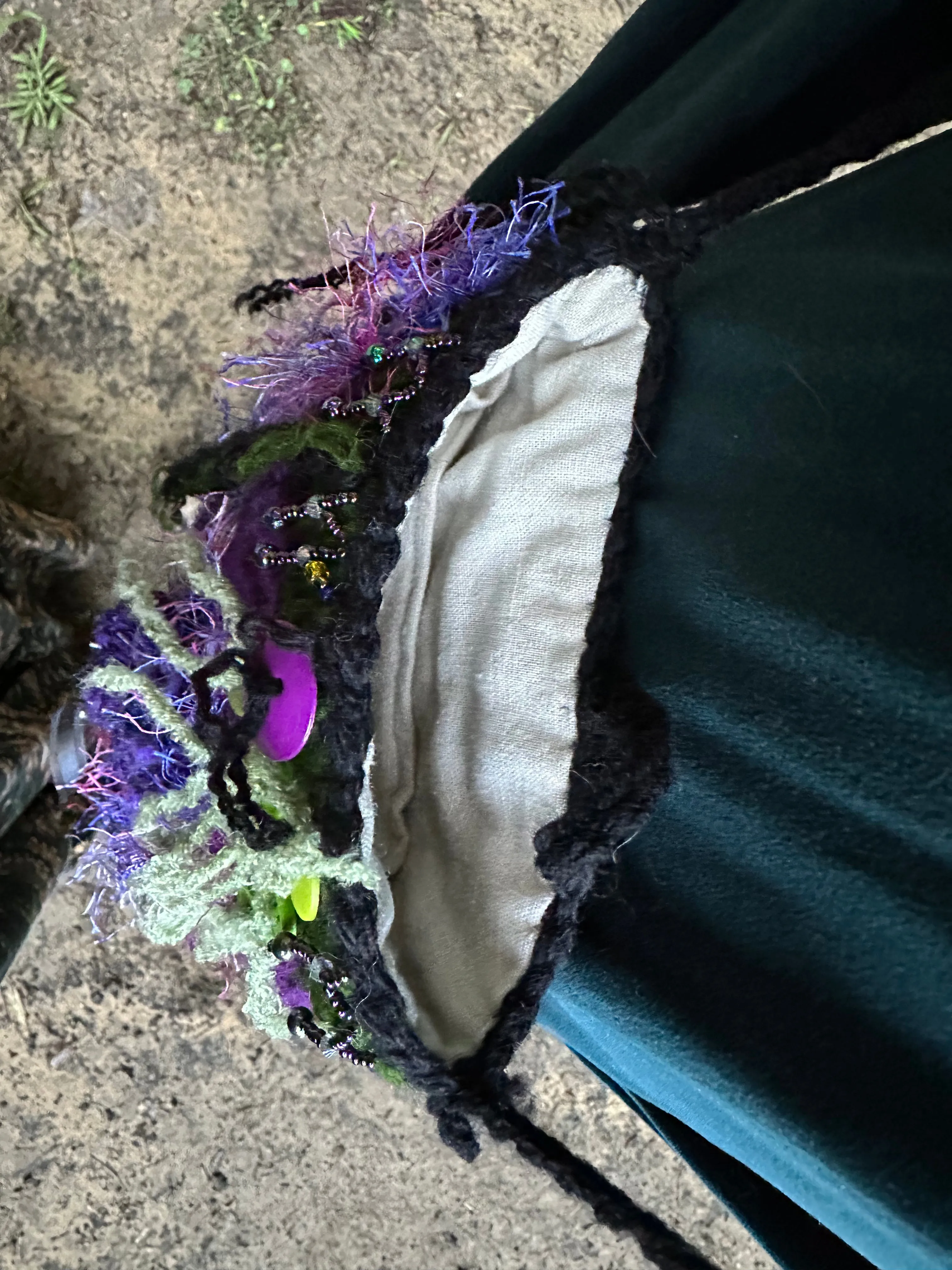 Festival Purse-Belt, Wearable Art, Black Forrest palette FREE SHIPPING
